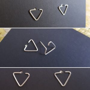 Open triangle earrings
