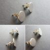 Solid circle earring stud