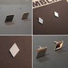 Solid diamond stud earring