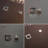 Inner square earring stud