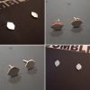 Solid honeycomb earring stud