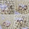 Hollow circle earrings