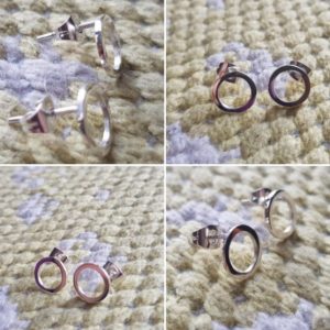 Hollow circle earrings