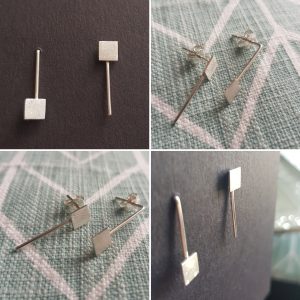 Wire Square Reverse Earring