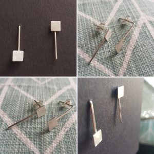 Wire Square Reverse Earring
