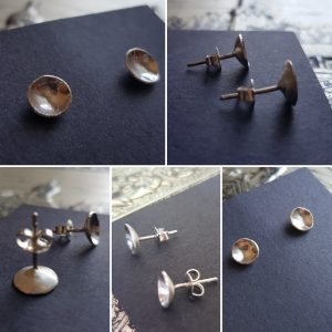 Round dome stud earring