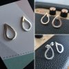 Silver teardrop earring
