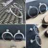 Silver Open Circle Earrings