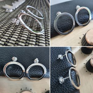 Silver Open Circle Earrings