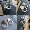 Silver Double Circle Earrings