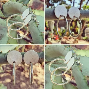 Double Circle Band Earrings